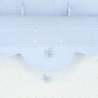 Boys Blue & White Polka Dot Baby Pram Nest, 1, hi-res